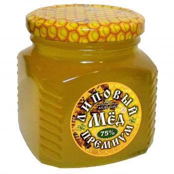 Изображение продукта: натуральный липовый мёд ПРЕМИУМ 75% стекло 360г